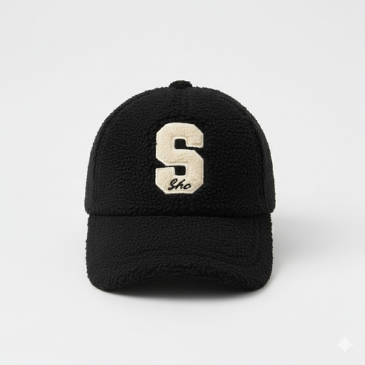 Black Sherpa “S” Winter Cap